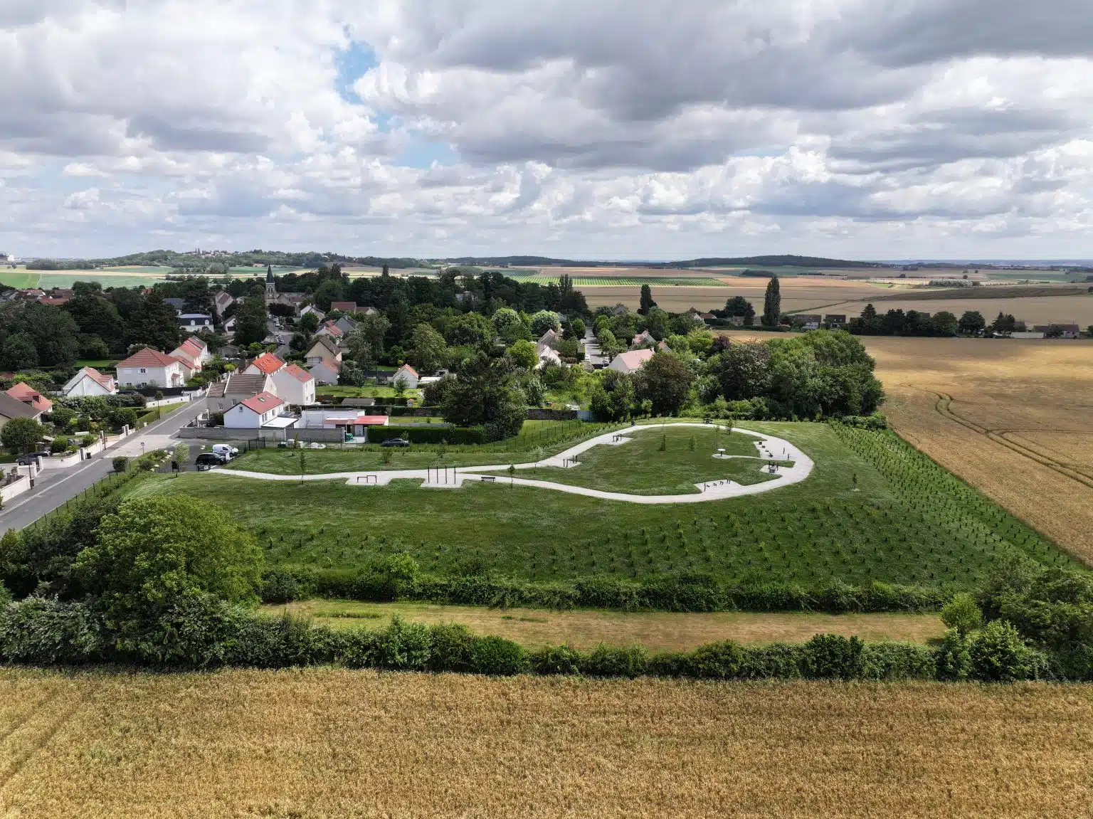 Parc de la Plaine Communal - Iverny (77) - Photo drone 2024 - Timelapse-Go